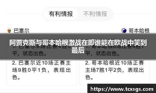 阿贾克斯与哥本哈根激战在即谁能在欧战中笑到最后