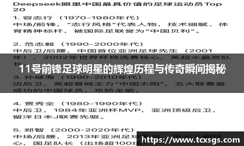 11号前锋足球明星的辉煌历程与传奇瞬间揭秘